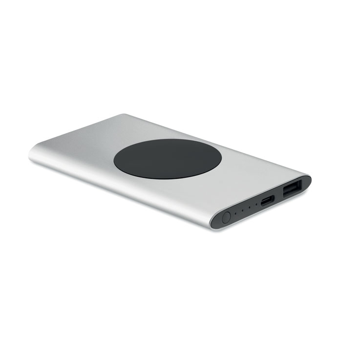 Powerbank 5000mAh à personnaliser 15W Powerplus Argent mat